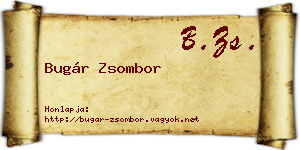 Bugár Zsombor névjegykártya